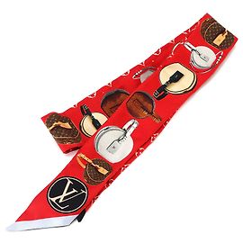 Louis Vuitton Bandou BB Tribute Scarf Rosso Multicolore