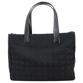 Chanel New Travel Line Tote MM Handbag Black