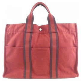 Hermès Hermes Sac Fourre-Tout MM Handbag Dark red
