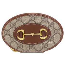 Gucci GG Supreme Coin Case Brown