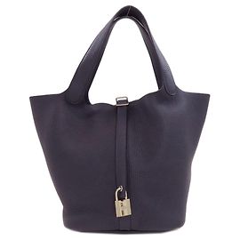 Hermès Hermes Picotin Lock MM Handtasche Marineblau