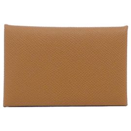Hermès Hermes Calvi Business Card Holder Brown