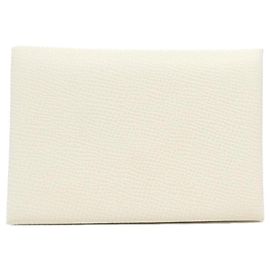 Hermès Hermes Calvi Duo Coin Purse White