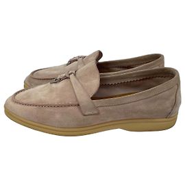 Loro Piana Summer Walk Loafers Beige Suede Beige