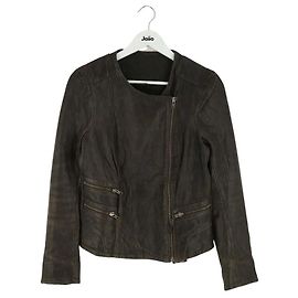 Chaqueta de cuero negra Maje Negro