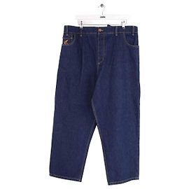 Jeans dritti in cotone blu Vivienne Westwood Blu