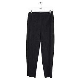 Pleats Please Pantaloni dritti neri Nero