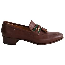 Mocassins Gucci em couro castanho Marrom