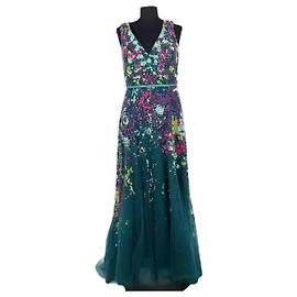 Elie Saab Robe en soie verte Vert