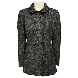 Dolce & Gabbana Grey / Black Wool and Alpaca Tweed Jacket Grey