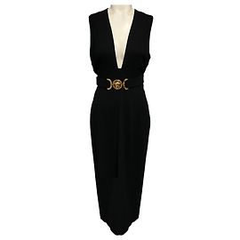 Vestido midi Versace Black Medusa Biggie Negro