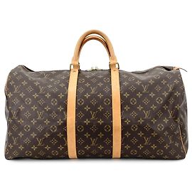 Mala de Viagem Louis Vuitton Monogram Keepall 55 Castanha Marrom
