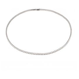 Autre Marque Collar de diamantes cadena oro blanco 750/18K con 11,80 quilates de diamantes 42cm SIN USAR Blanco