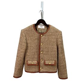 Giacca in tweed marrone Céline Taglia 38 Altro