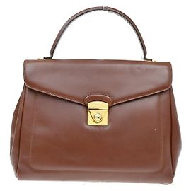 Salvatore Ferragamo Vintage Top handle Leather Brown