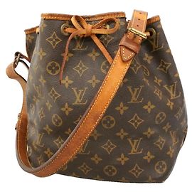 Louis Vuitton Monogram Petit Noé Schultertasche Braun