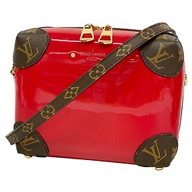 Sac à épaule Louis Vuitton Vernis Venice Rouge