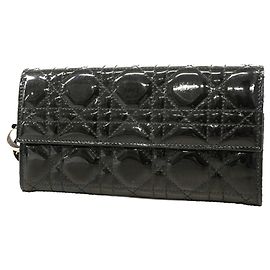 Cartera larga negra Christian Dior Negro