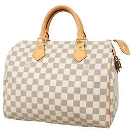 Borsa Louis Vuitton Damier Azur Speedy 30 Bianco
