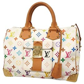 Bolso Louis Vuitton Monogram Multicolor Speedy 30 Blanco