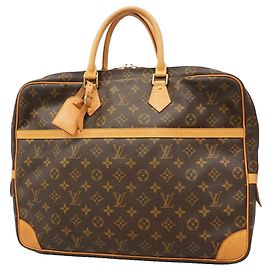Louis Vuitton Monogram Portedocuments Voyage Bag Brown