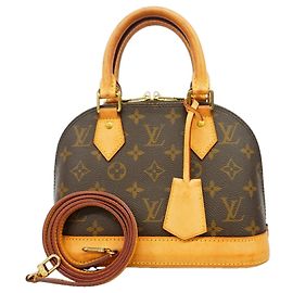 Borsa a mano Louis Vuitton Alma BB Monogram Marrone