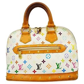 Borsa Louis Vuitton Alma Monogram Multicolor Bianco