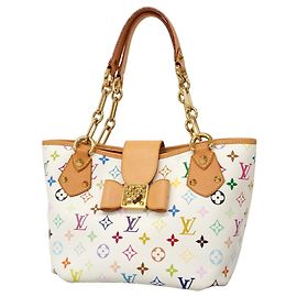 Borsa Tote Louis Vuitton Monogram Multicolor Annie MM Bianco
