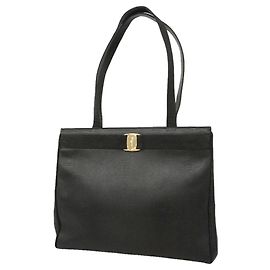 Bolso de hombro Salvatore Ferragamo Vara Negro