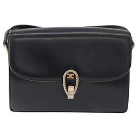 Céline Celine Shoulder Leather Noir