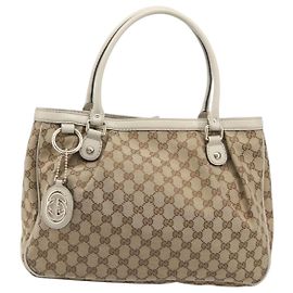 Gucci Sukey Top Handle GG Canvas Medium Beige