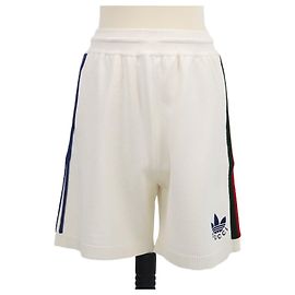 Autre Marque Gucci x Adidas Short Long en mélange de viscose blanc cassé Blanc cassé