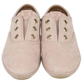 Sapatilhas Popincourt Louis Vuitton em nubuck Monogram rosa pálido Rosa