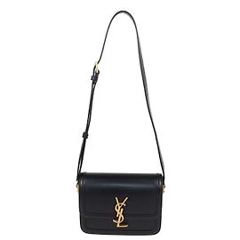 Autre Marque Sac à épaule Solferini en cuir noir Saint Laurent Noir