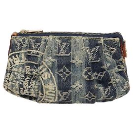 Louis Vuitton Blue Monogram Denim Raye Kosmetiktasche Blau