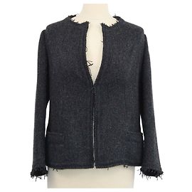 Autre Marque Y's by Yohji Yamamoto Tweed-Blazer in Dunkelgrau Anthrazitgrau
