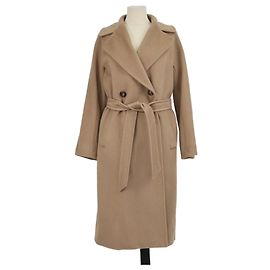 Weekend Max Mara beiger Wollentrenchcoat mit Gürtel Braun
