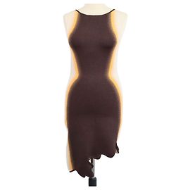 Autre Marque Vestido asimétrico ondulado Aster en mezcla de viscosa tricolor PH5 Multicolor