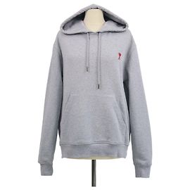 Autre Marque Sudadera con capucha Ami De Coeur de algodón gris Ami Alexandre Mattiussi Gris
