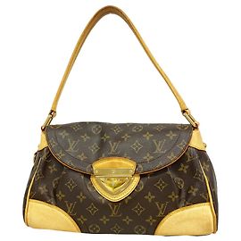 Bolso de hombro Louis Vuitton Monogram Beverly MM Castaño