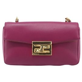 Fendi Be Baguette Flap Leather Mini Pink