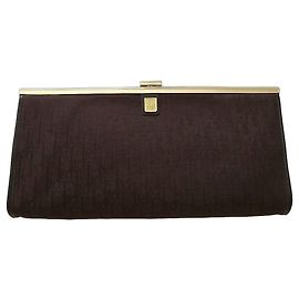 Pochette Vintage (c. 1970–1982) Christian Dior Monogram Marron Marron