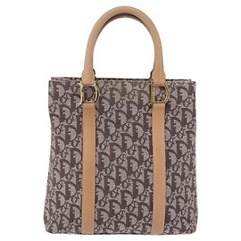 Christian Dior Vintage Open Diorissimo Canvas Small Marrom