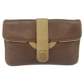 Céline Celine Flap Shoulder Leather Marrone