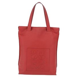 Saco Tote Loewe em couro vermelho Vermelho