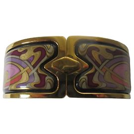 Bracelet Royal Clasp Frey Wille Alphonse Mucha Small Size Rose Doré Violet