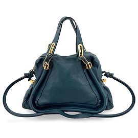Chloé Chloe Paraty Quilted Leather Medium Blue