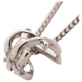 Yves Saint Laurent Paris Monogram Twist Halskette Silber
