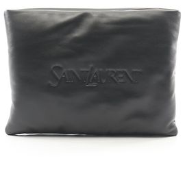 Borsa a pochette in pelle nera Yves Saint Laurent Nero