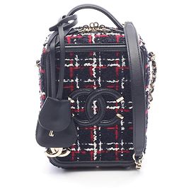Bolso de hombro Chanel CC Filigree Blanco Roja Azul marino